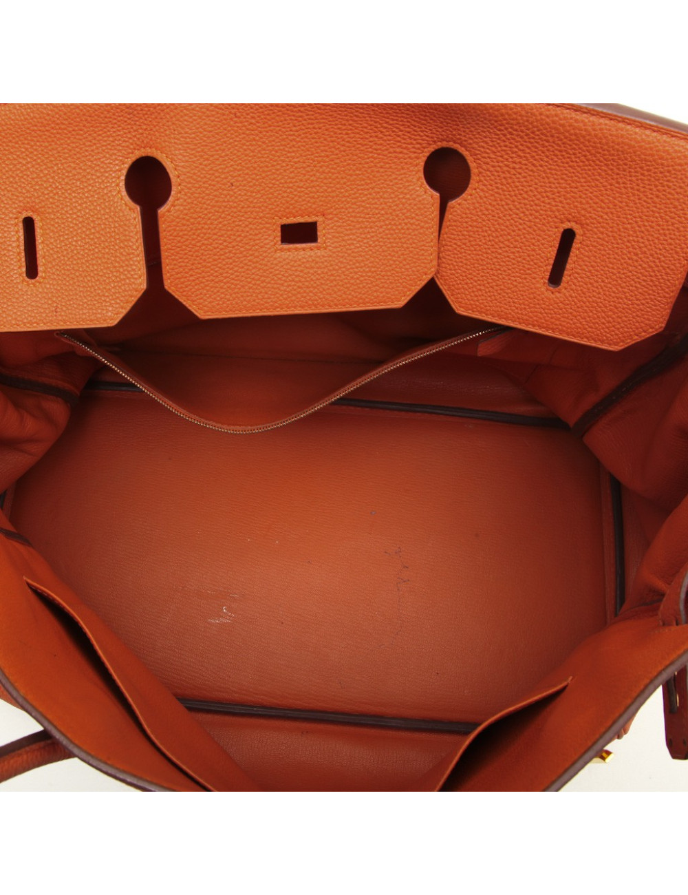 Birkin 40 HERMES  cuir togo orange