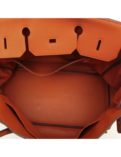 Birkin 40 HERMES  cuir togo orange