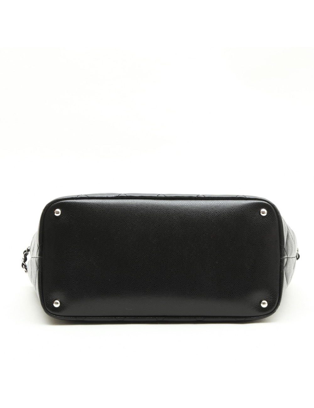 CHANEL tote bag in black grained leather