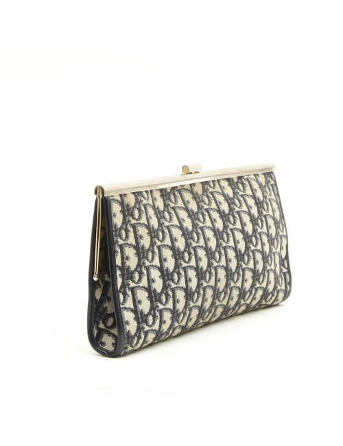 Pochette DIOR monogram bleu Vintage