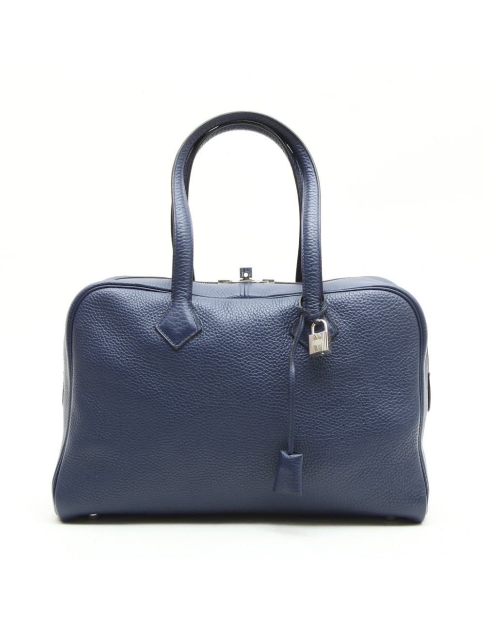 Sac Victoria HERMES Taurillon clémence bleu