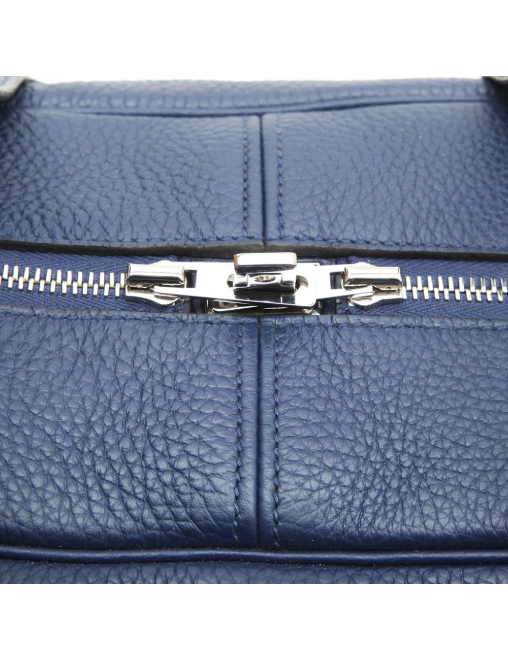 Sac Victoria HERMES Taurillon clémence bleu