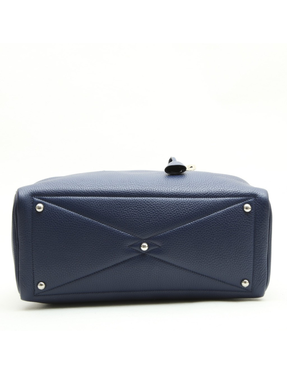 HERMES 'Victoria' bag in blue abyss Taurillon clémence leather