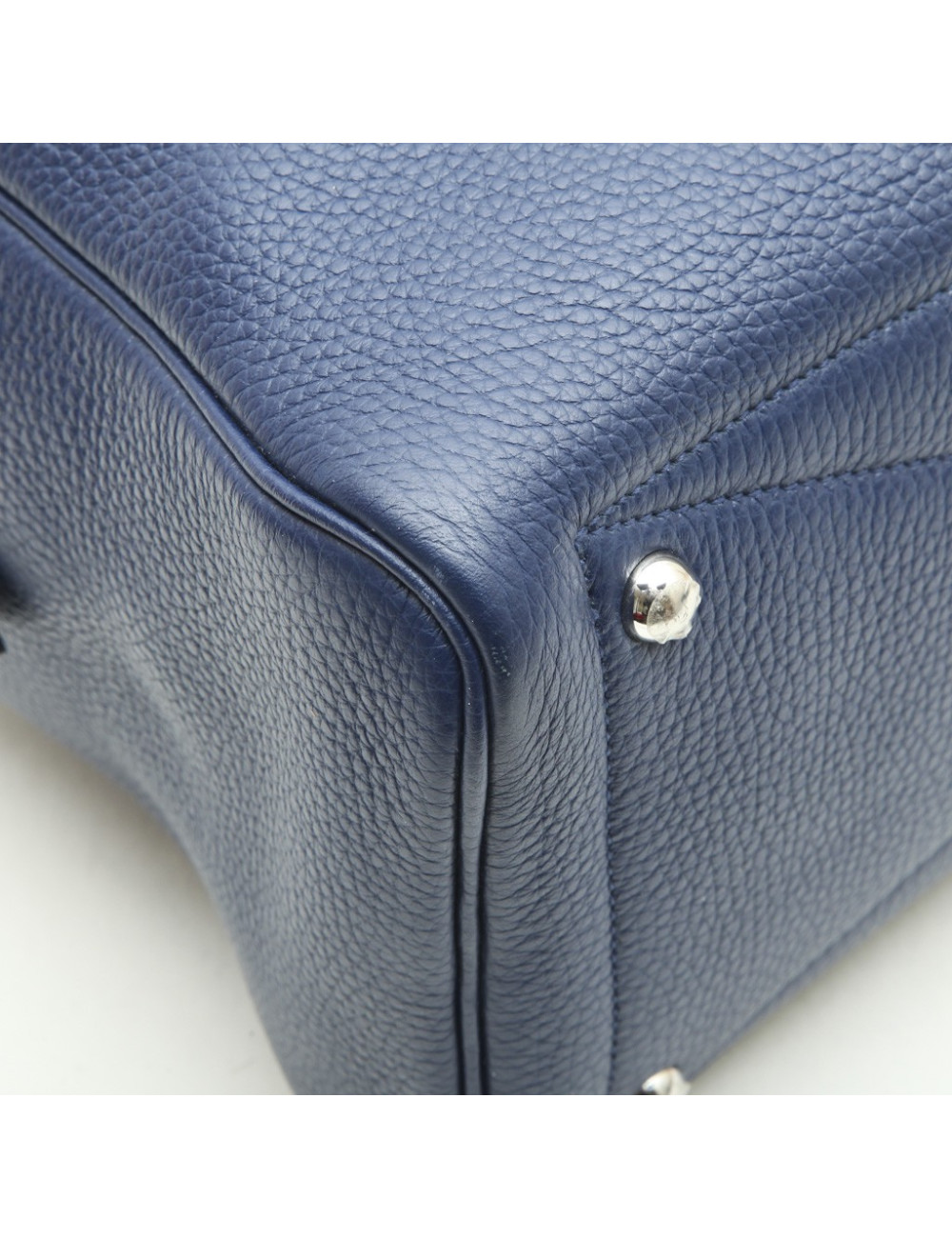 Sac Victoria HERMES Taurillon clémence bleu