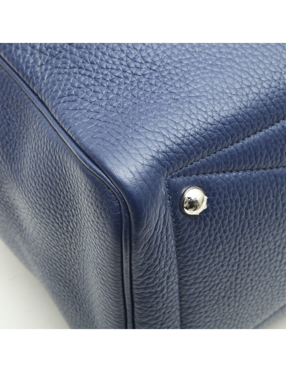 Sac Victoria HERMES Taurillon clémence bleu
