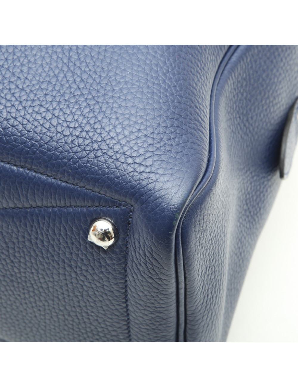 Sac Victoria HERMES Taurillon clémence bleu