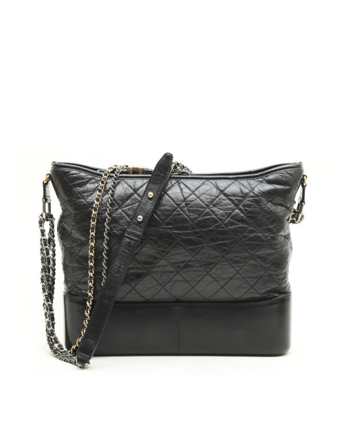 CHANEL bag 'Gabrielle Hobo' in aged black quilted leather