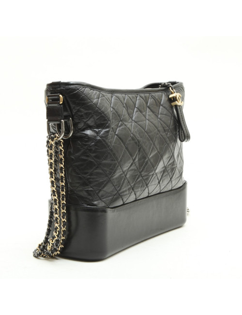 CHANEL bag 'Gabrielle Hobo' in aged black quilted leather
