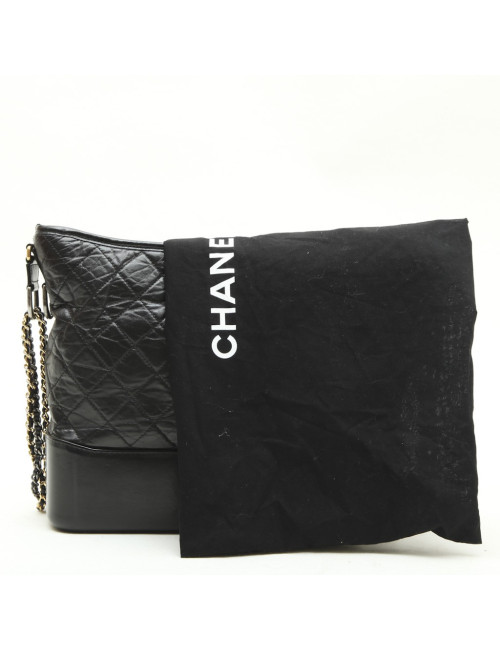 CHANEL bag 'Gabrielle Hobo' in aged black quilted leather