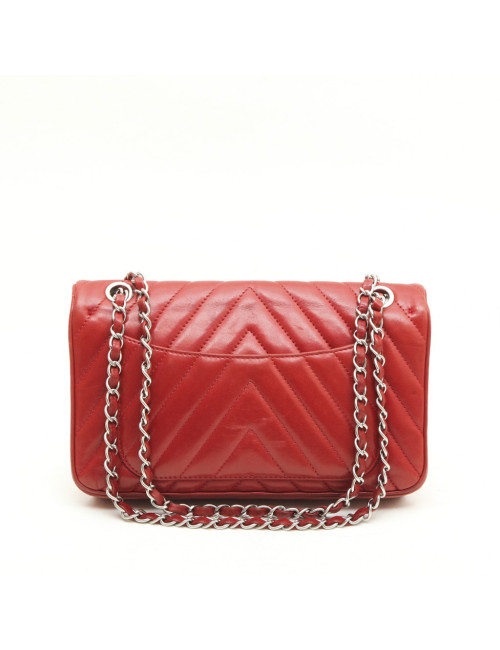 Sac 'Lion' Paris-Venise CHANEL cuir d'agneau rouge