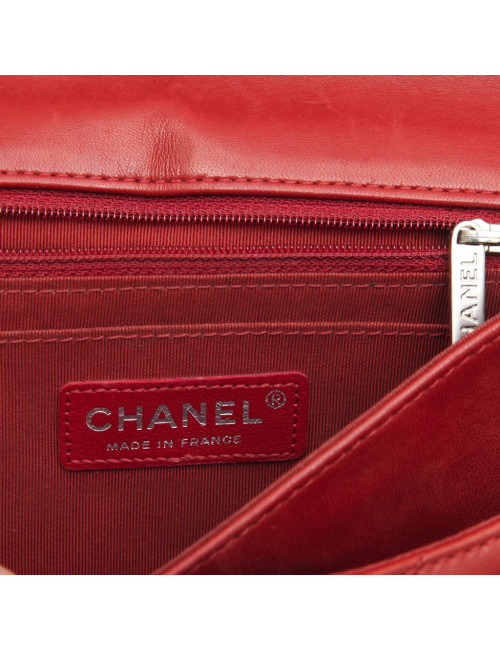 Sac 'Lion' Paris-Venise CHANEL cuir d'agneau rouge