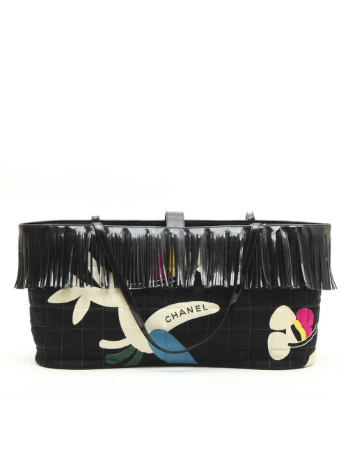 Sac CHANEL à franges toile matelassée