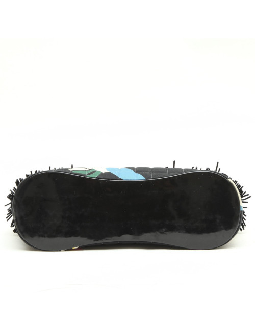 CHANEL bag with fringes in multicolored fabric