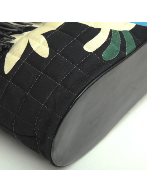 Sac CHANEL à franges toile matelassée