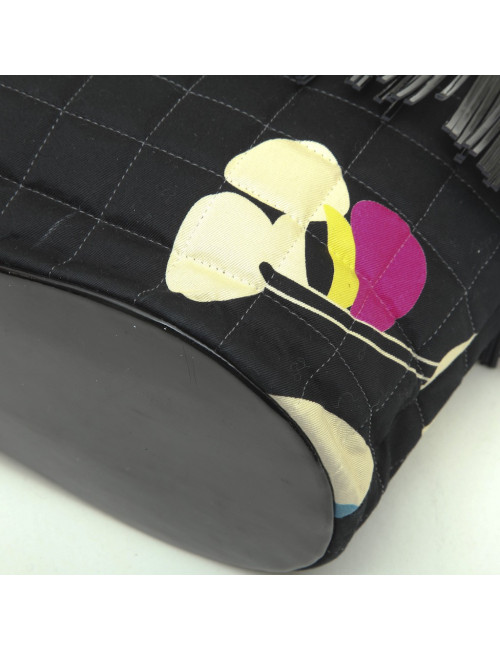 CHANEL bag with fringes in multicolored fabric