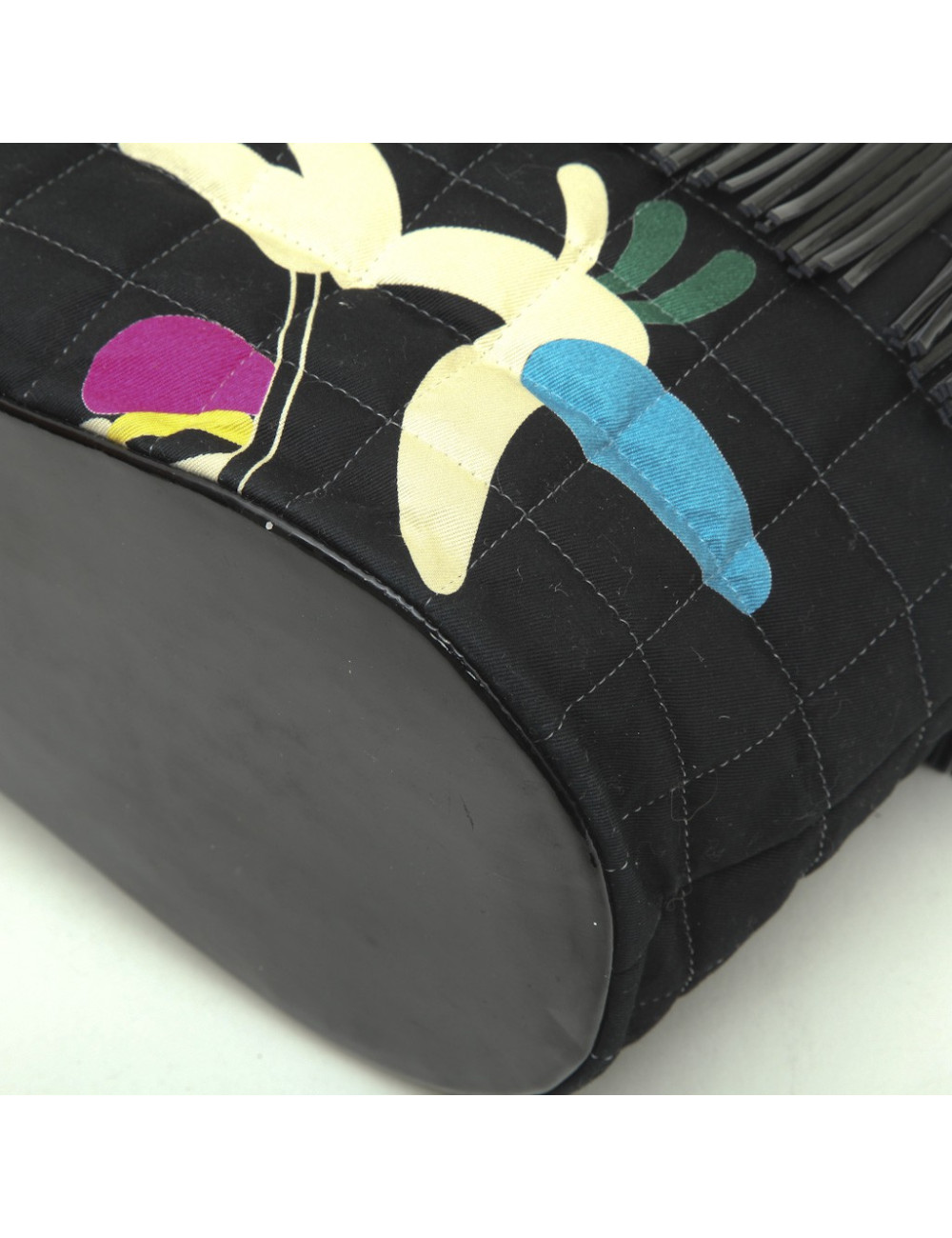 CHANEL bag with fringes in multicolored fabric