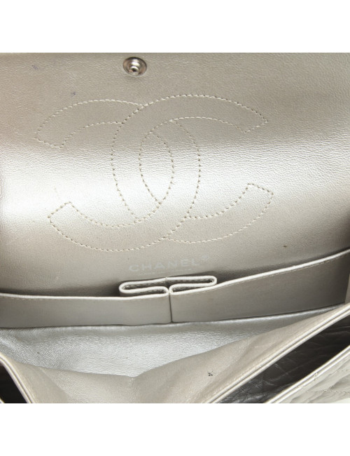 Sac CHANEL Timeless cuir vieilli argent