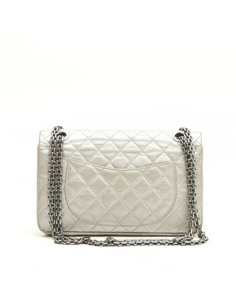 Sac CHANEL Timeless cuir vieilli argent