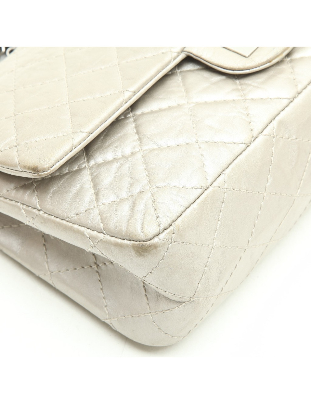 Sac CHANEL Timeless cuir vieilli argent