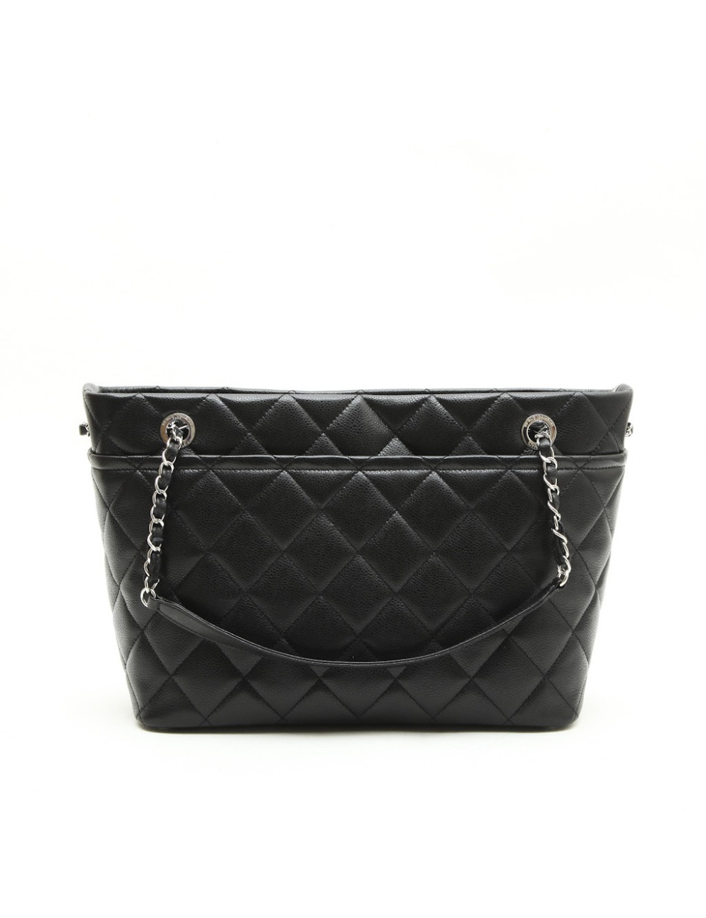 CHANEL Tote Bag in Black Grained Leather Big Model