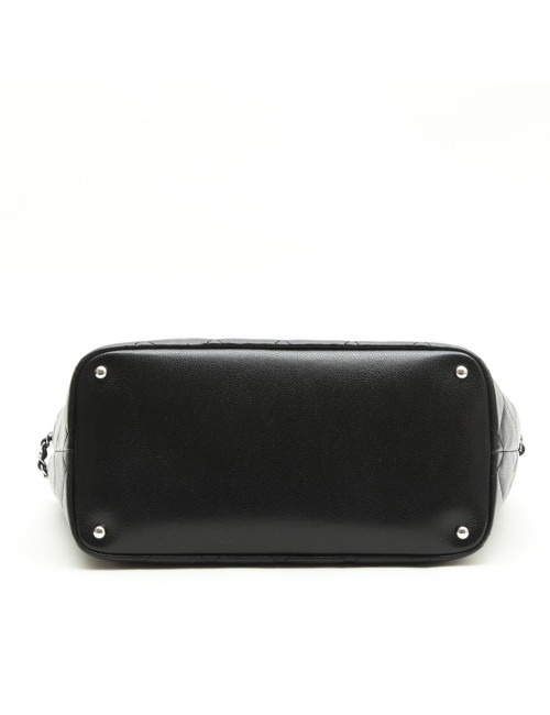 Sac cabas CHANEL en cuir graine noir