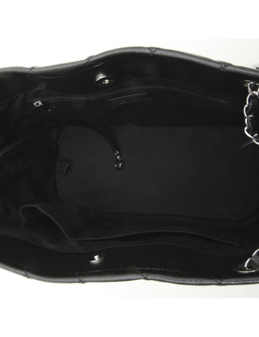 CHANEL Tote Bag in Black Grained Leather Big Model