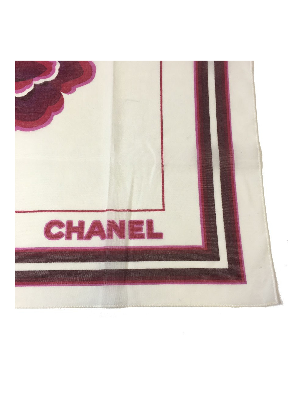 Carré CHANEL blanc et violet