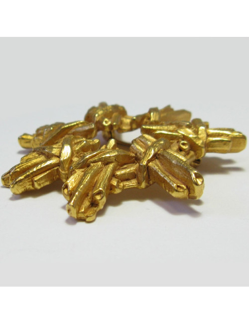 Broche CHRISTIAN LACROIX vintage en métal doré