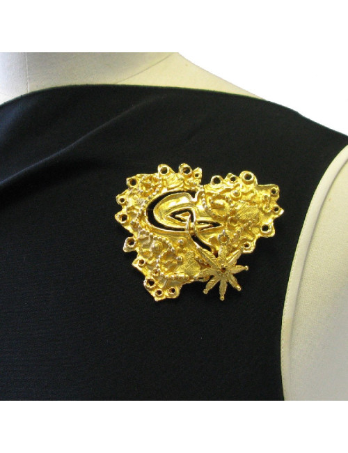 Broche CHRISTIAN LACROIX en métal doré