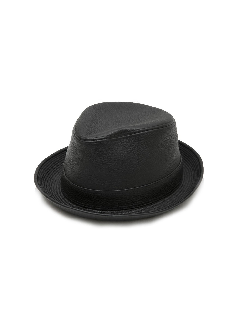 Chapeau HERMES T   en cuir taurillon clémence