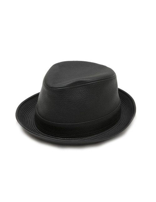 Chapeau HERMES T   en cuir taurillon clémence