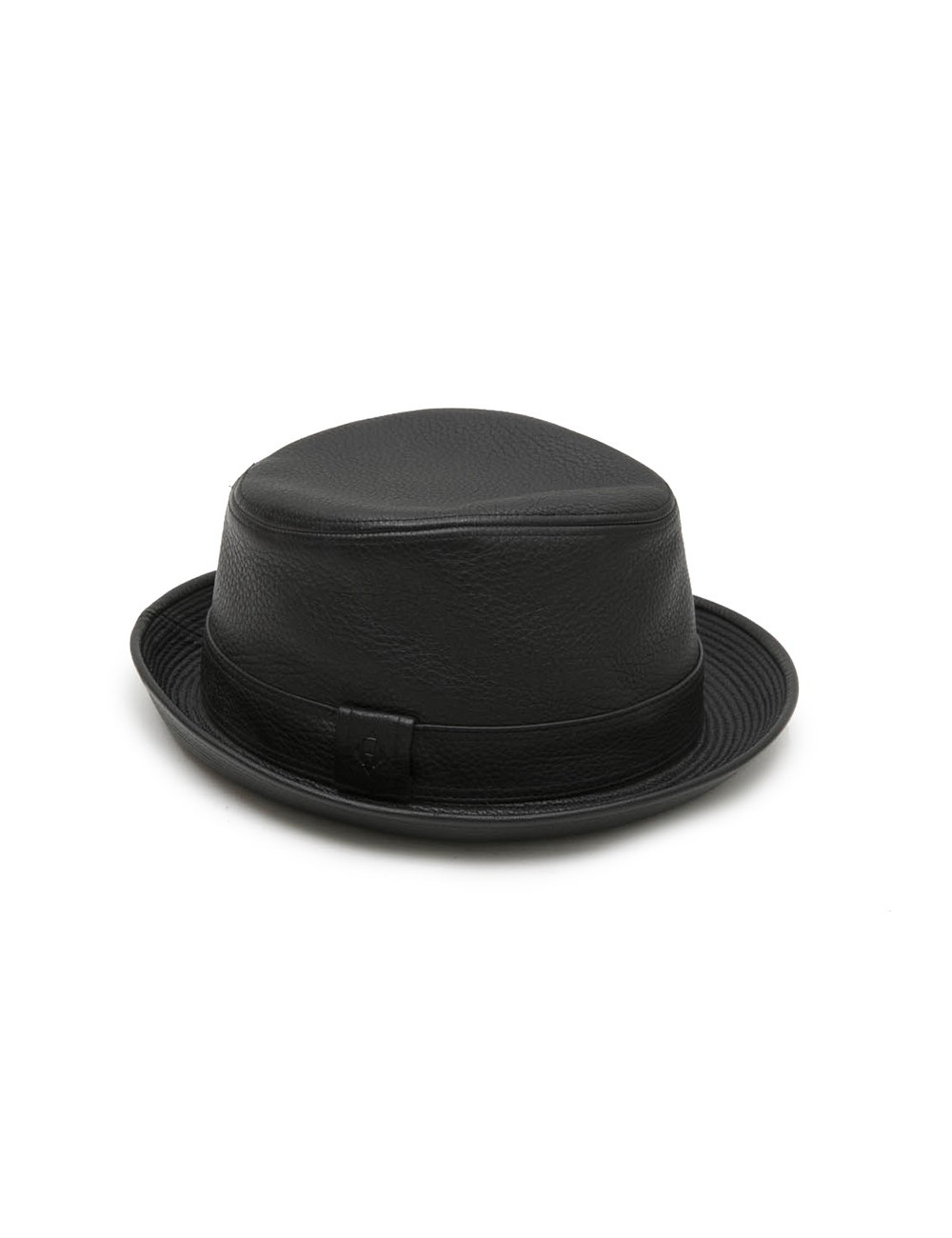 HERMES  hat in black taurillon clémence leather size 58