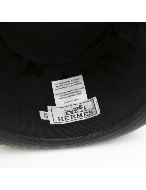 Chapeau HERMES T   en cuir taurillon clémence