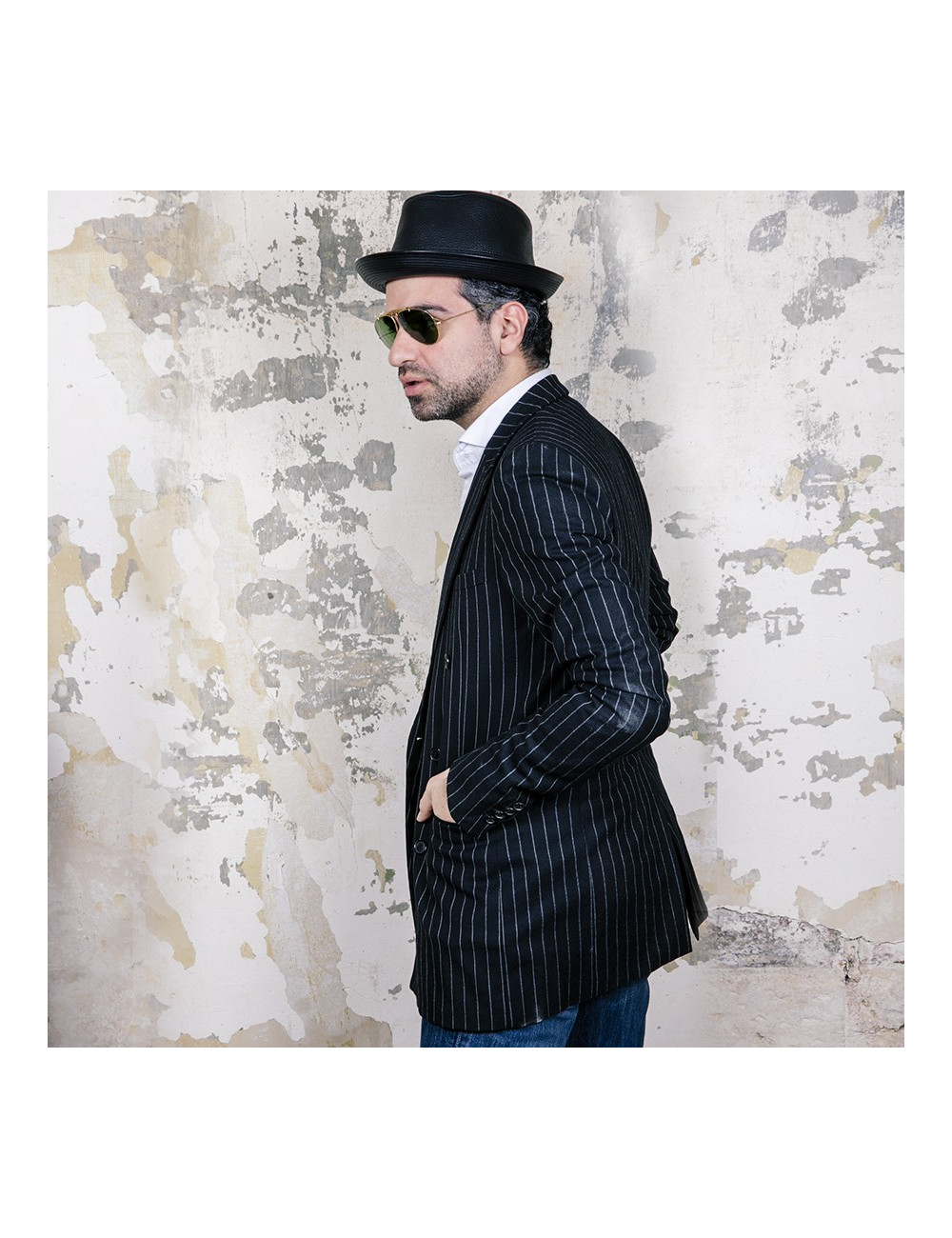 Chapeau HERMES T   en cuir taurillon clémence