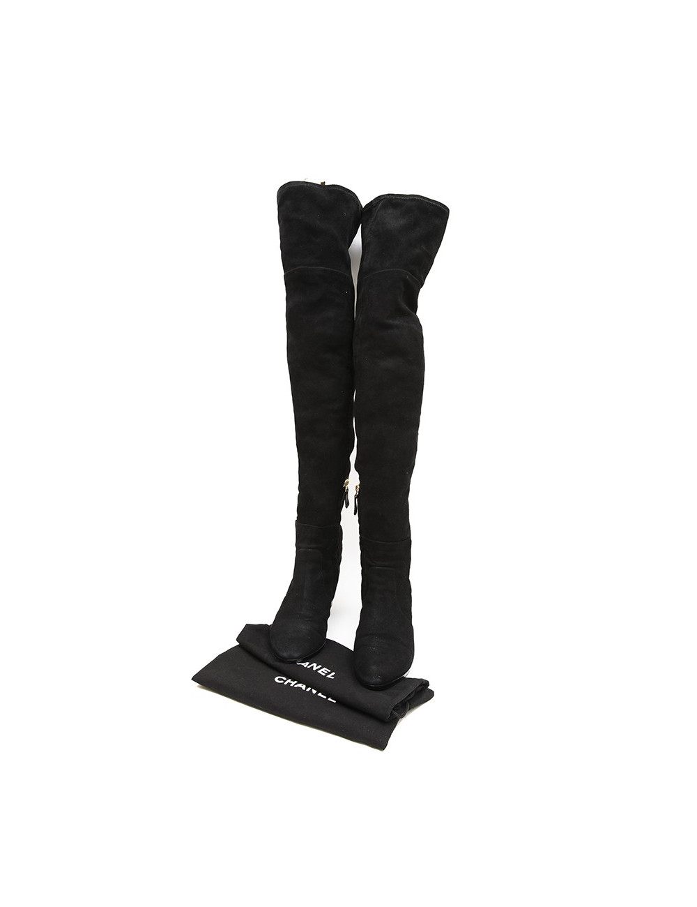 Bottes cuisardes CHANEL T 38.5 noires