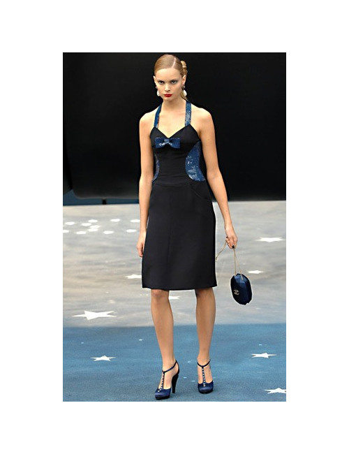 Robe soir sequins bleus CHANEL