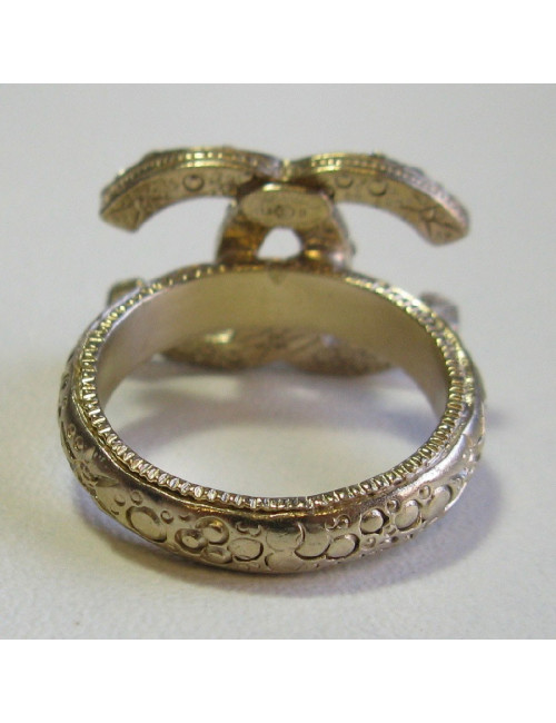 Bague CHANEL starss et métal doré pâle