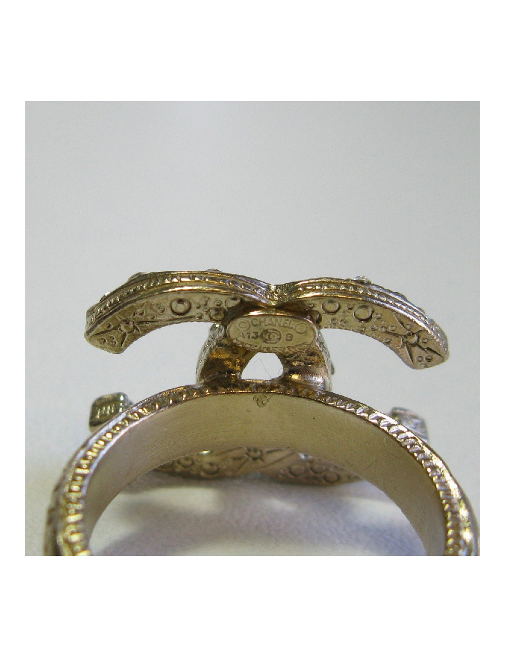 Bague CHANEL starss et métal doré pâle