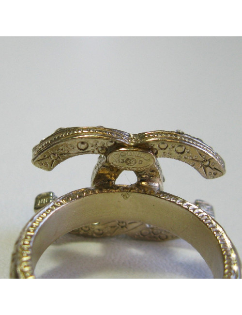 Bague CHANEL starss et métal doré pâle