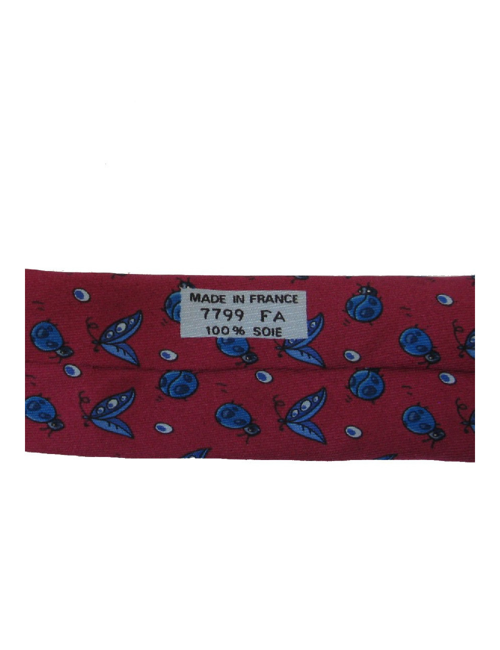 HERMÈS vintage tie in fuchsia printed silk 