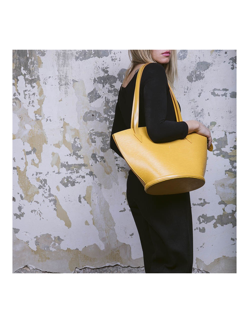 LOUIS VUITTON vintage bag in yellow épi leather