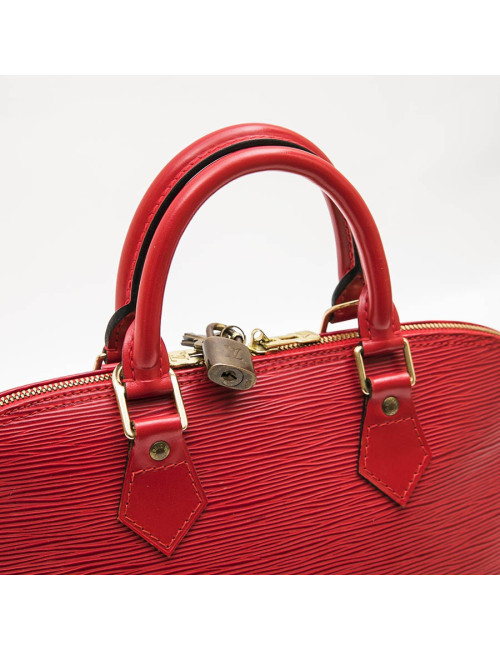 Sac Alma LOUIS VUITTON MM cuir épi rouge