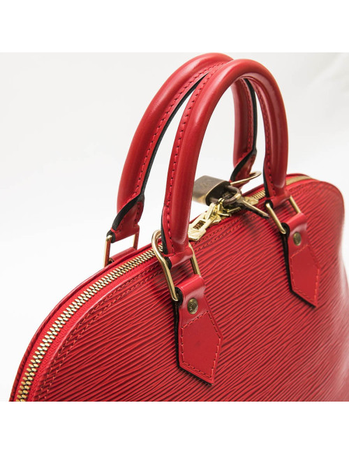 Sac Alma LOUIS VUITTON MM cuir épi rouge