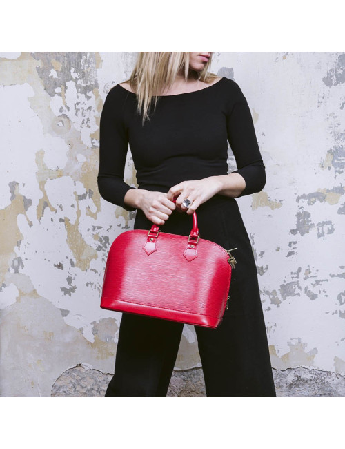 Sac Alma LOUIS VUITTON MM cuir épi rouge
