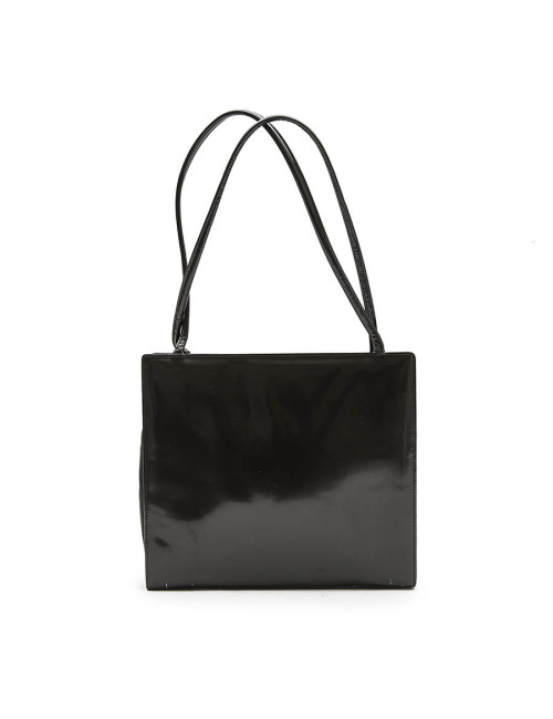 Sac CHRISTIAN DIOR cuir verni marron