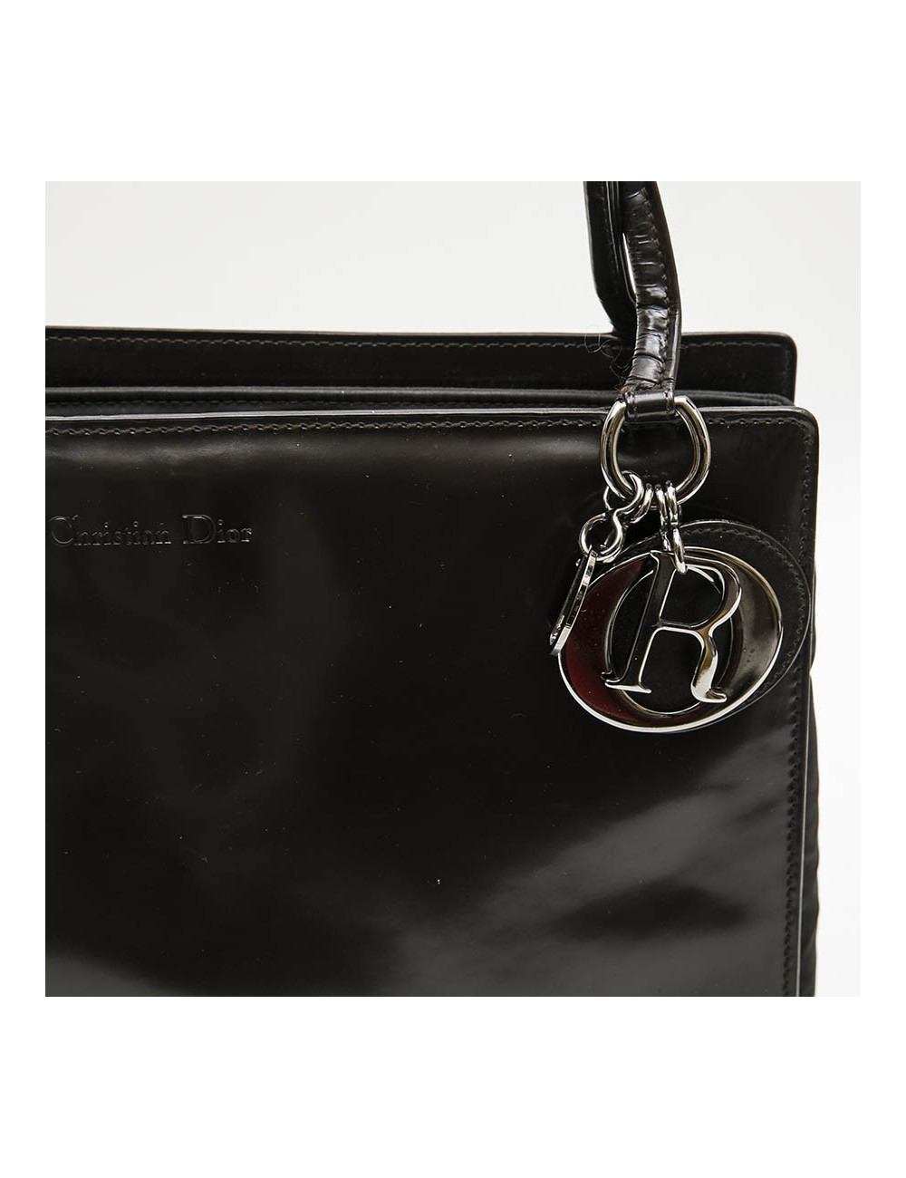 CHRISTIAN DIOR Lady D bag in brown patent leather