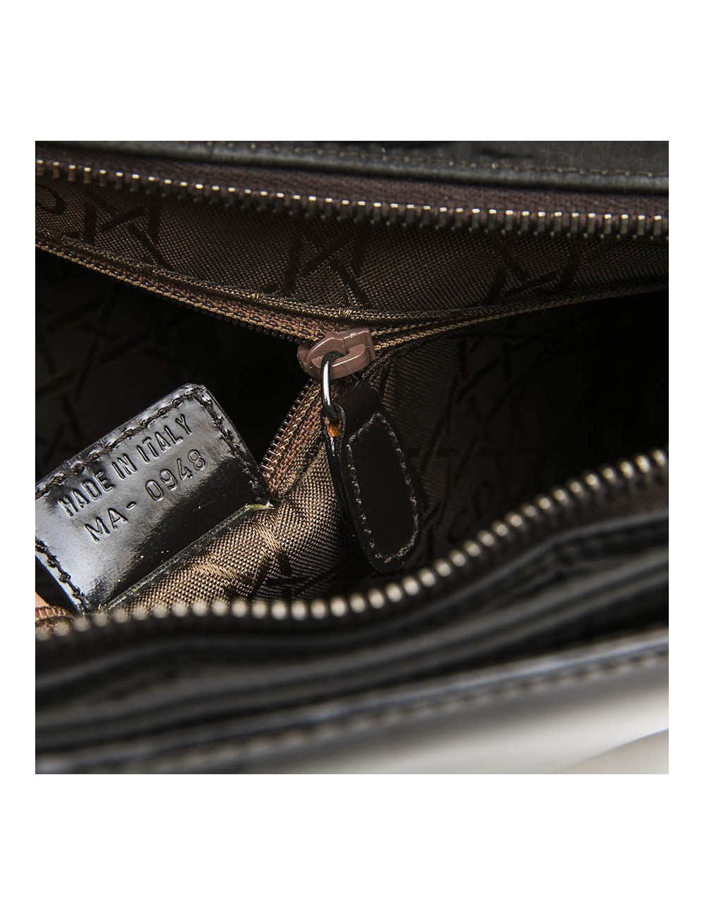 CHRISTIAN DIOR Lady D bag in brown patent leather