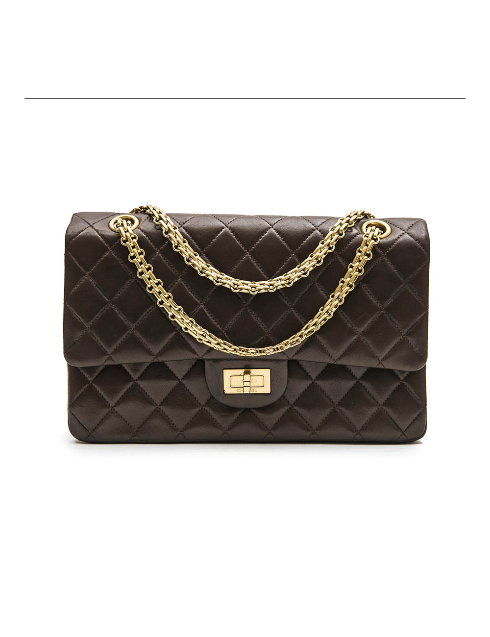 Sac CHANEL Timeless cuir d'agneau lisse marron