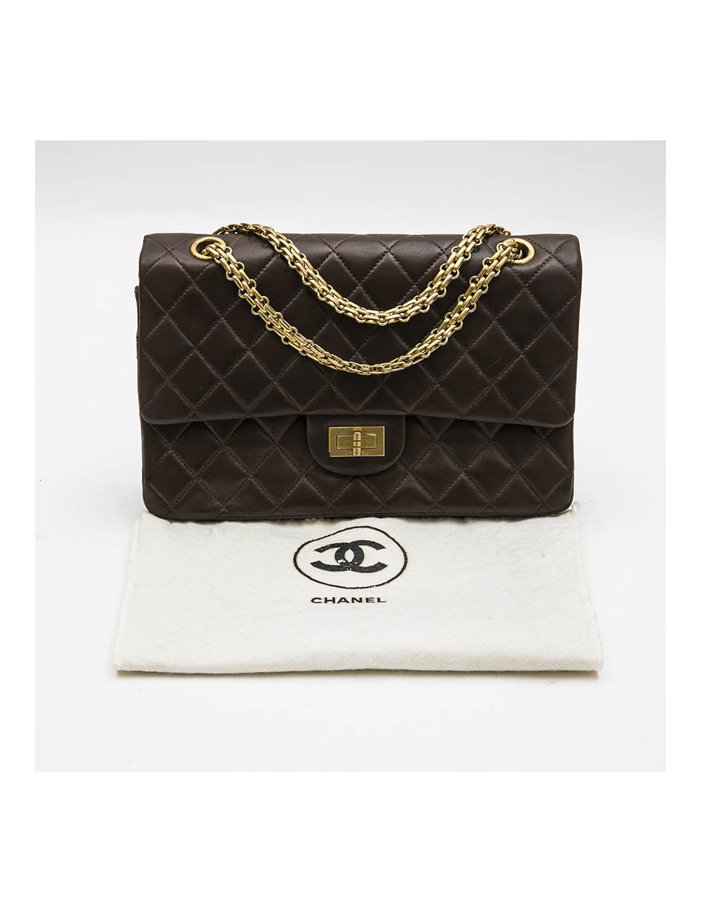 Sac CHANEL Timeless cuir d'agneau lisse marron
