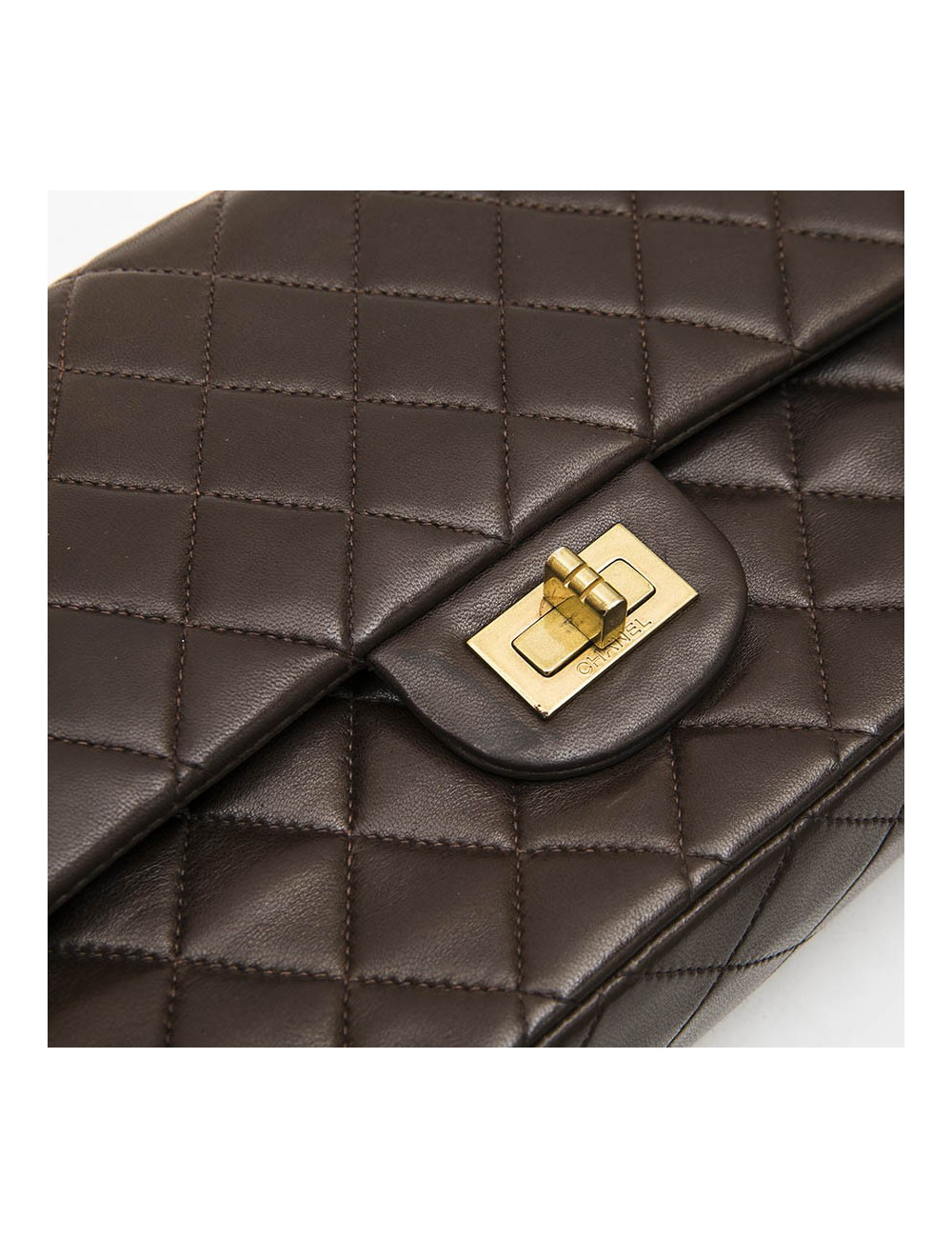 Sac CHANEL Timeless cuir d'agneau lisse marron